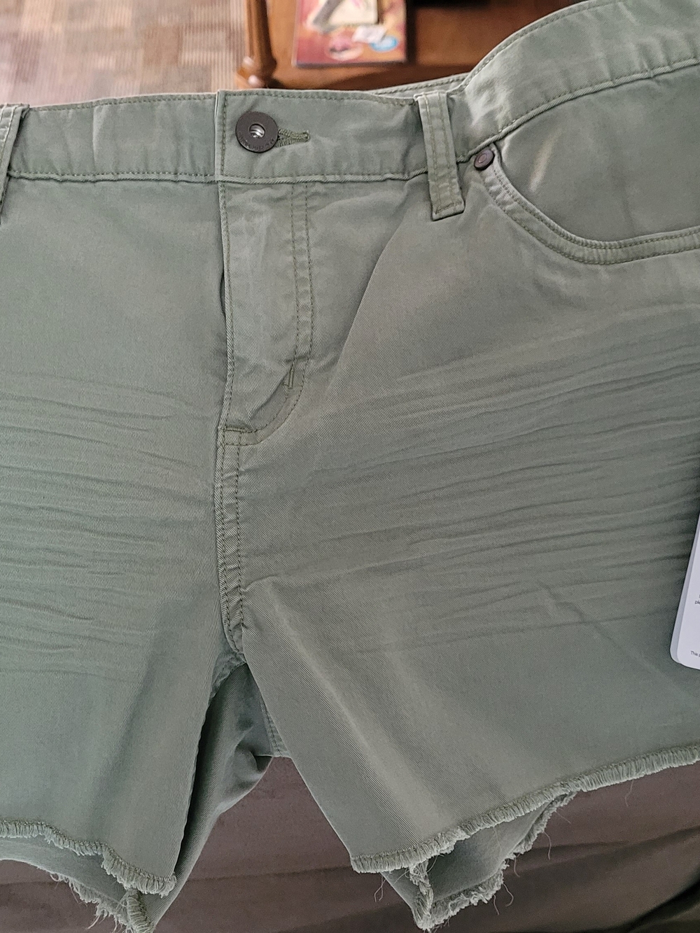 Carve Designs Women's Olive Flat Front Raw Hem Shorts